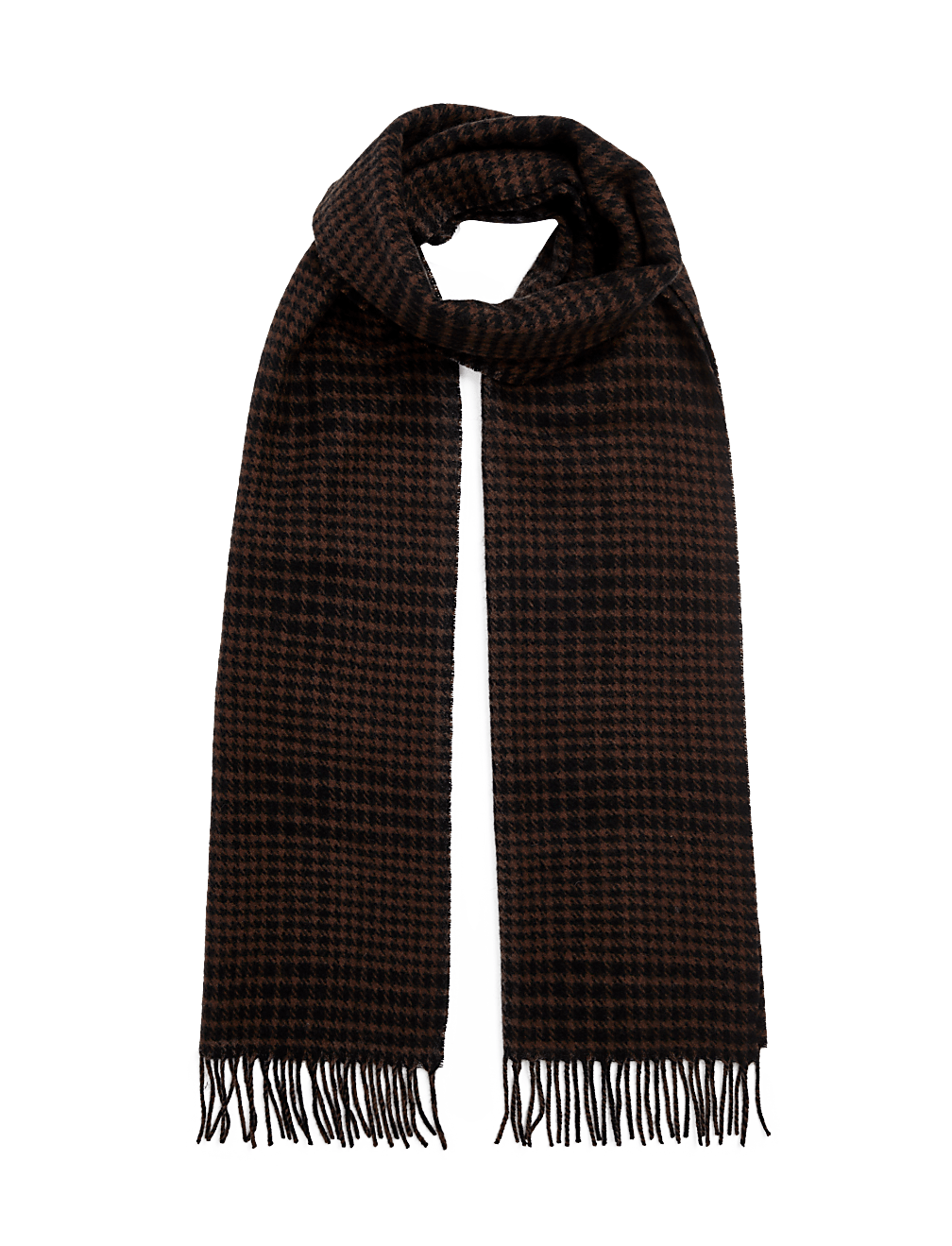 Merino Wool Checked Scarf