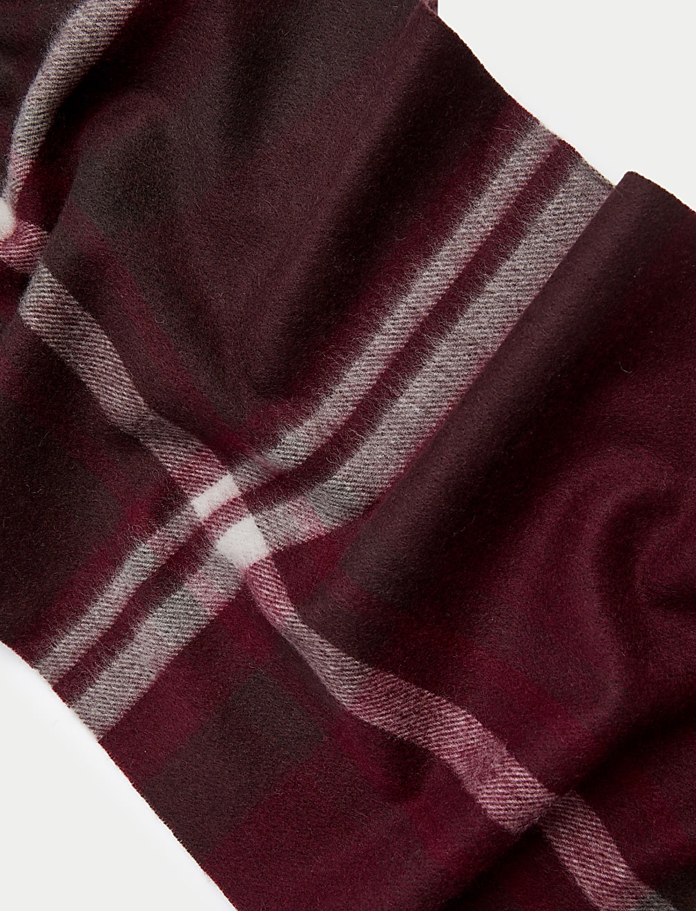 Pure Merino Wool Checked Scarf