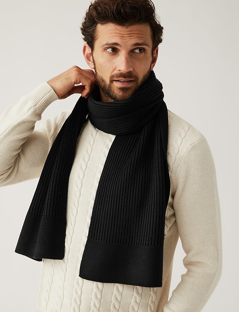 Knitted Textured Scarf
