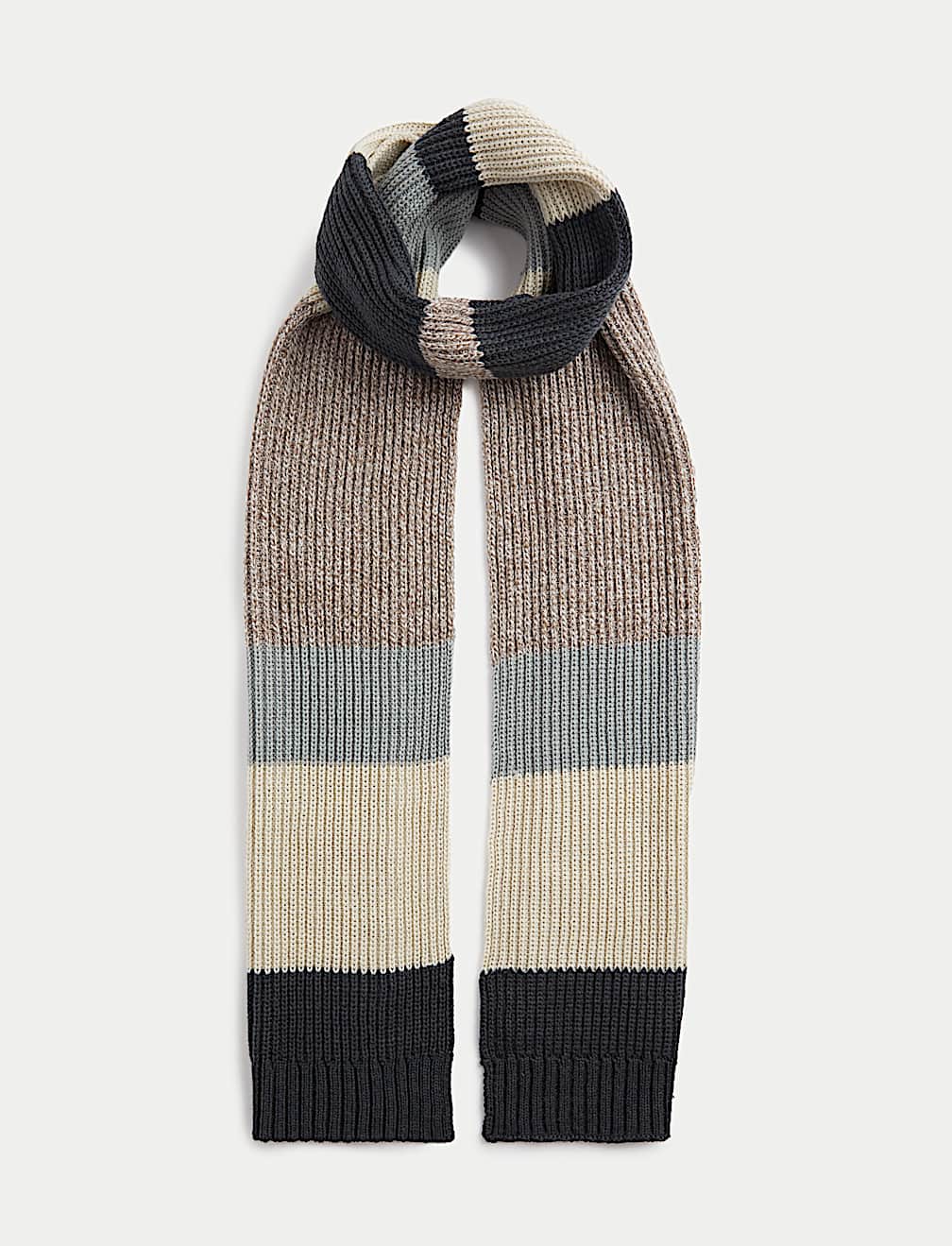 Striped Knitted Scarf