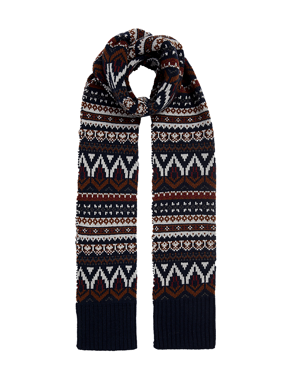 Fair Isle Knitted Scarf