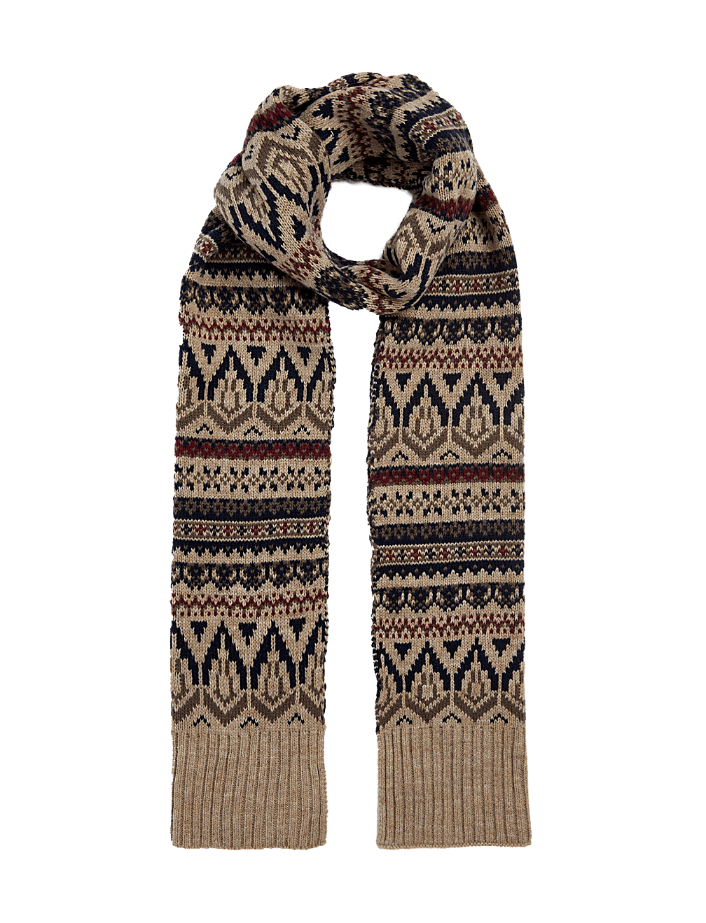 Fair Isle Knitted Scarf