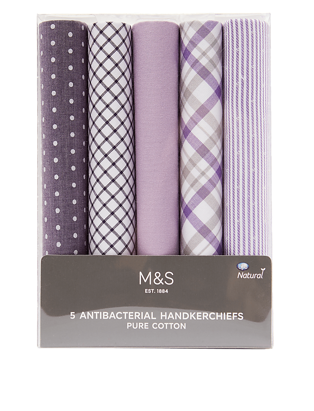 5 Pack Cotton Handkerchiefs