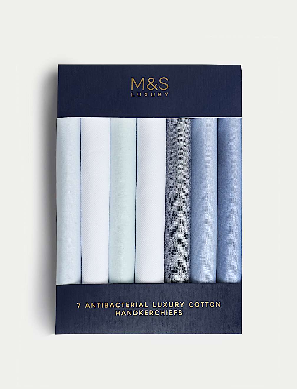 7pk Antibacterial Pure Cotton Handkerchiefs