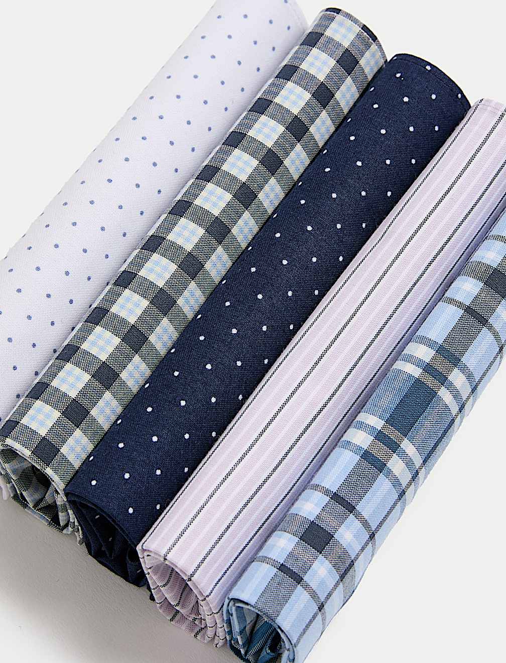 5pk Pure Cotton Patterned Handkerchiefs