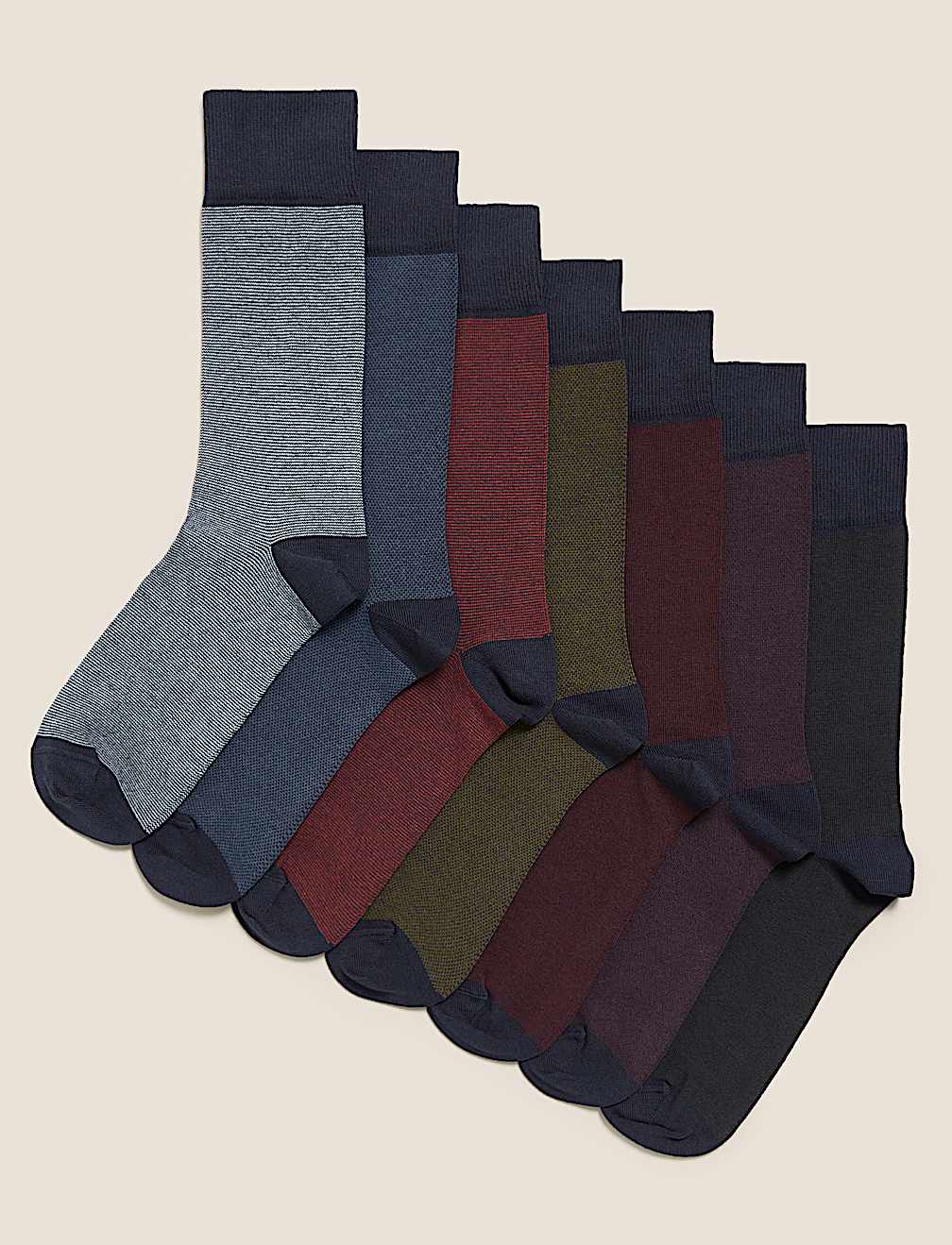 7 Pack Cool & Fresh&trade; Cotton Rich Socks