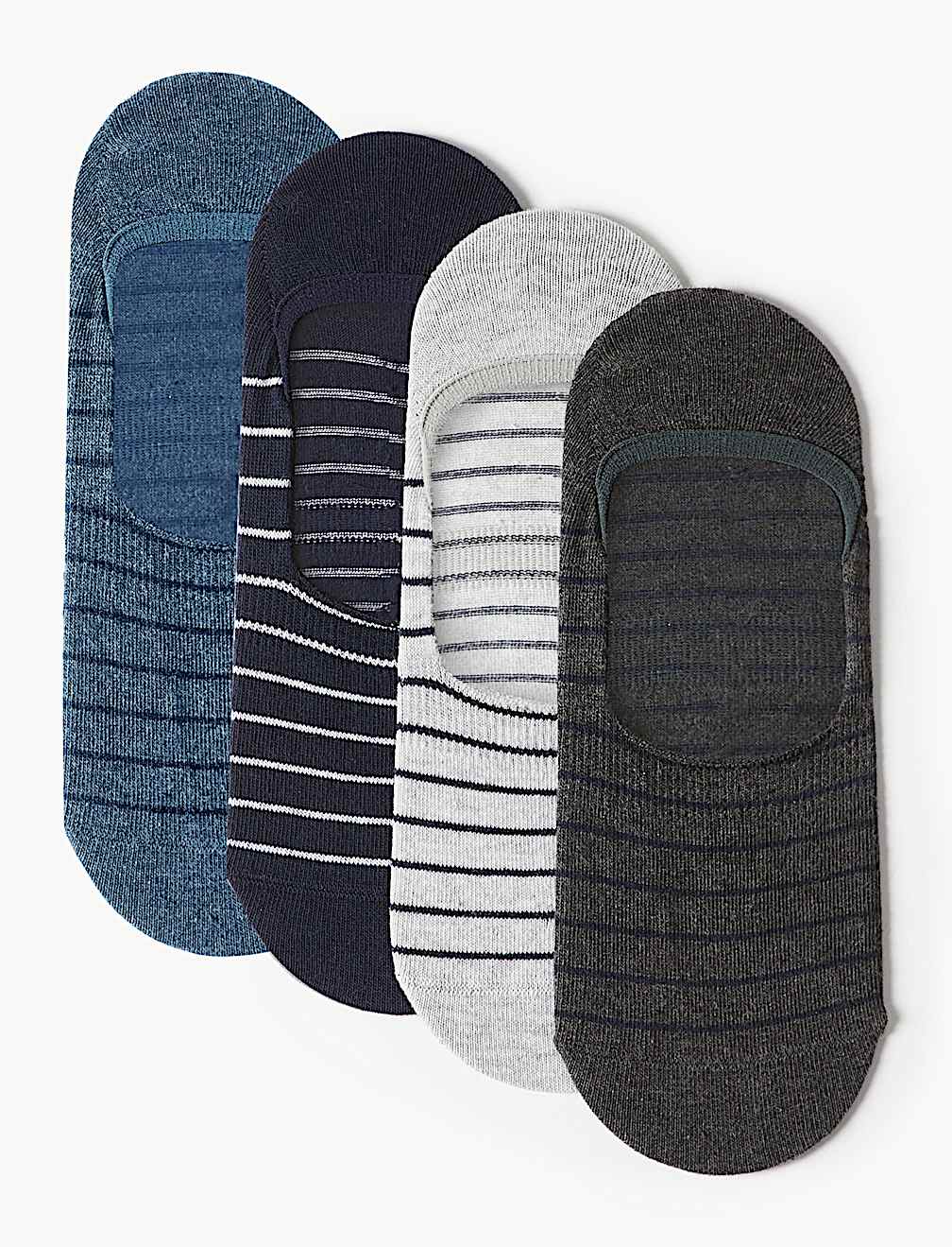 4 Pack Cool & Fresh&trade; Striped Shoe Liners