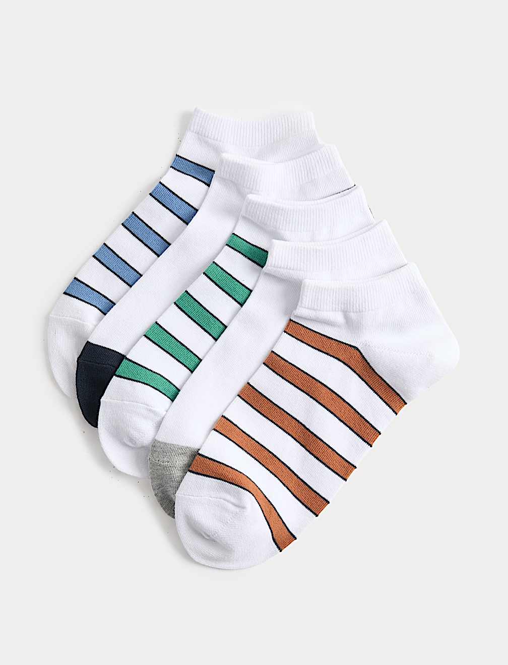5 Pack Striped Cool & Fresh&trade;Cotton Rich Trainer Liners