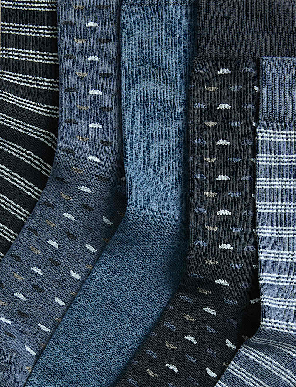 5 Pack Cool & Fresh Geometric Cotton Rich Socks