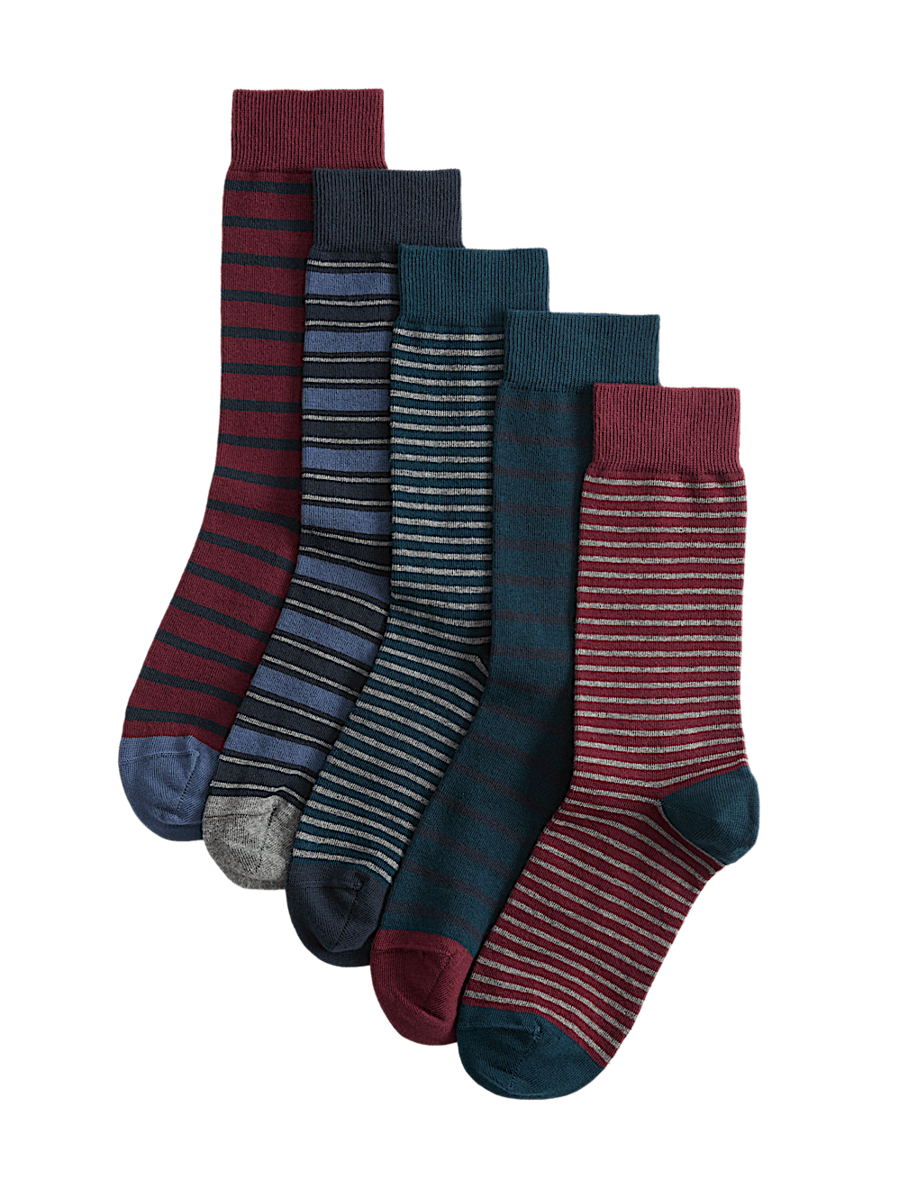 5 Pack Cool & Fresh&trade; Striped Socks