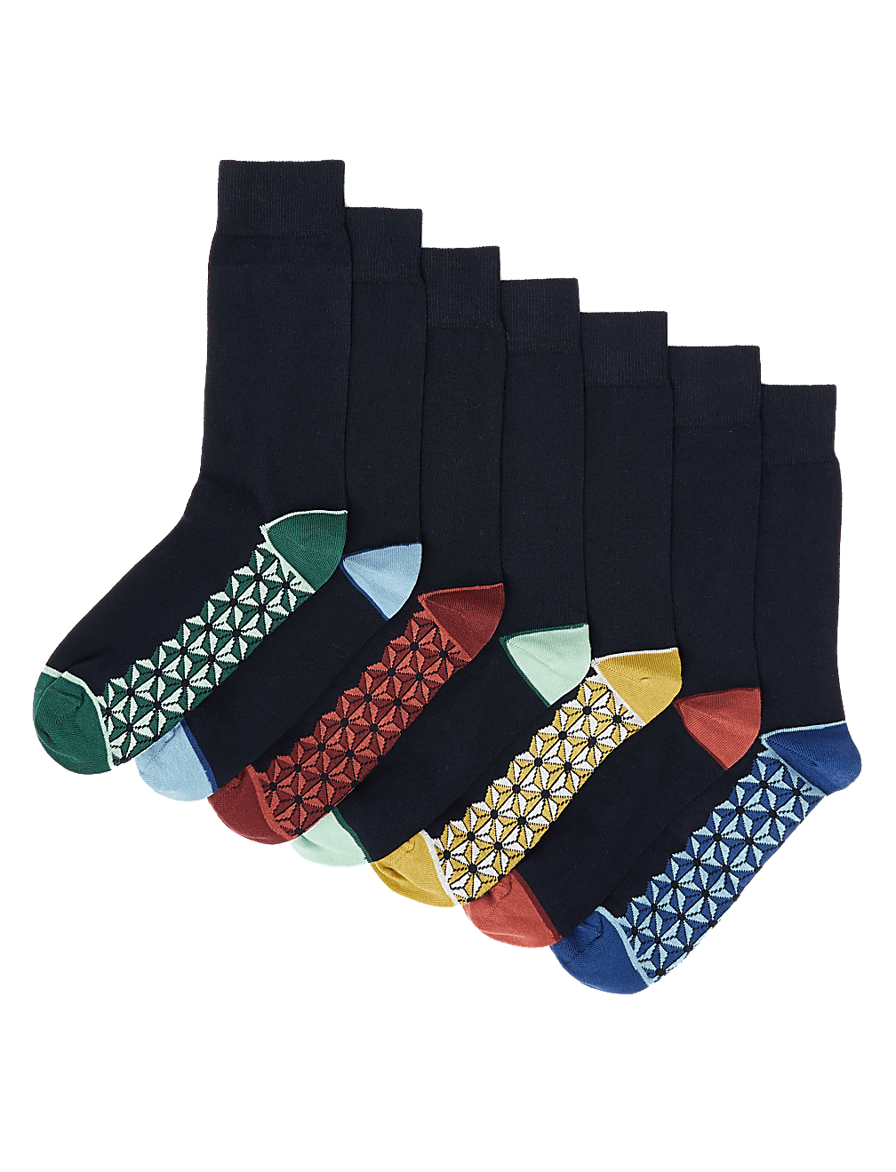 7 Pack Cool & Fresh™ Patterned Socks