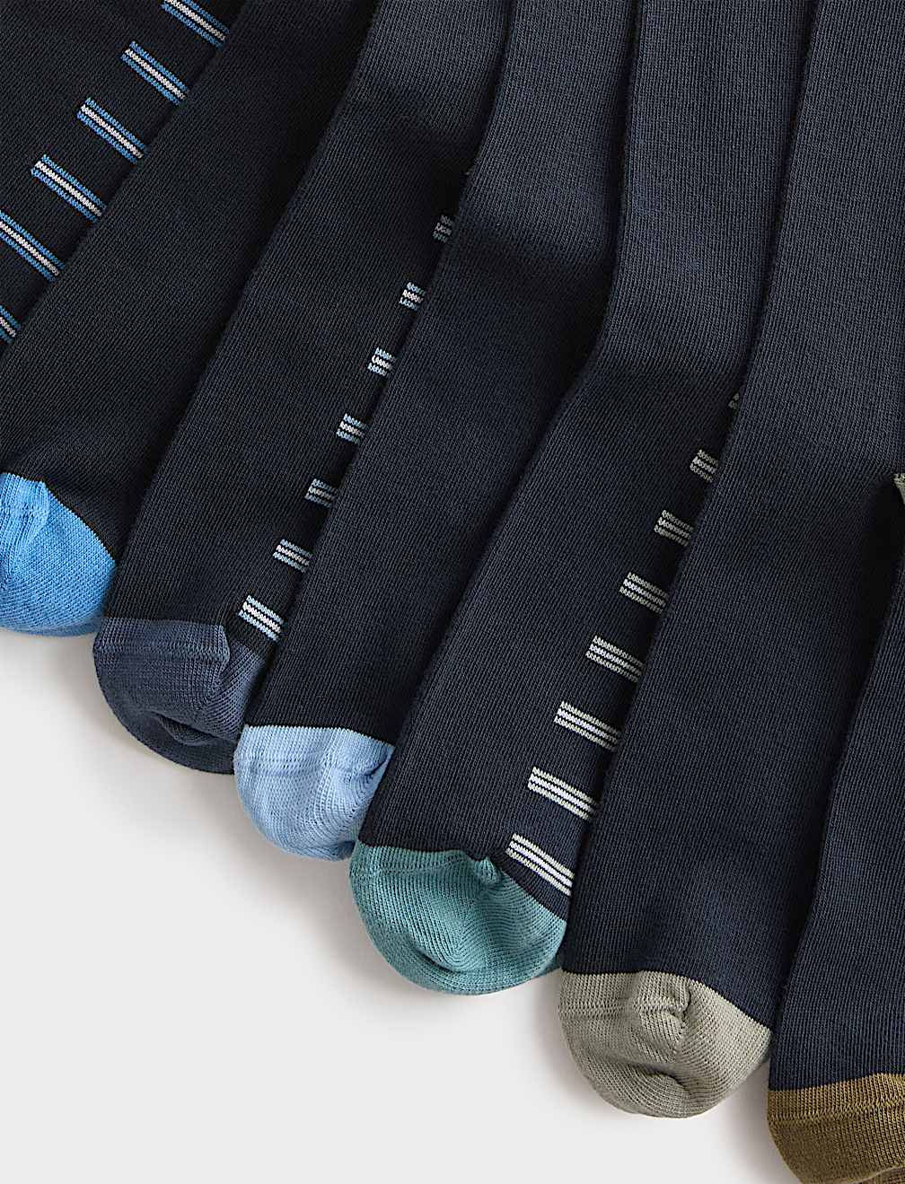 7 Pack Cool & Fresh&trade; Striped Cotton Rich Socks
