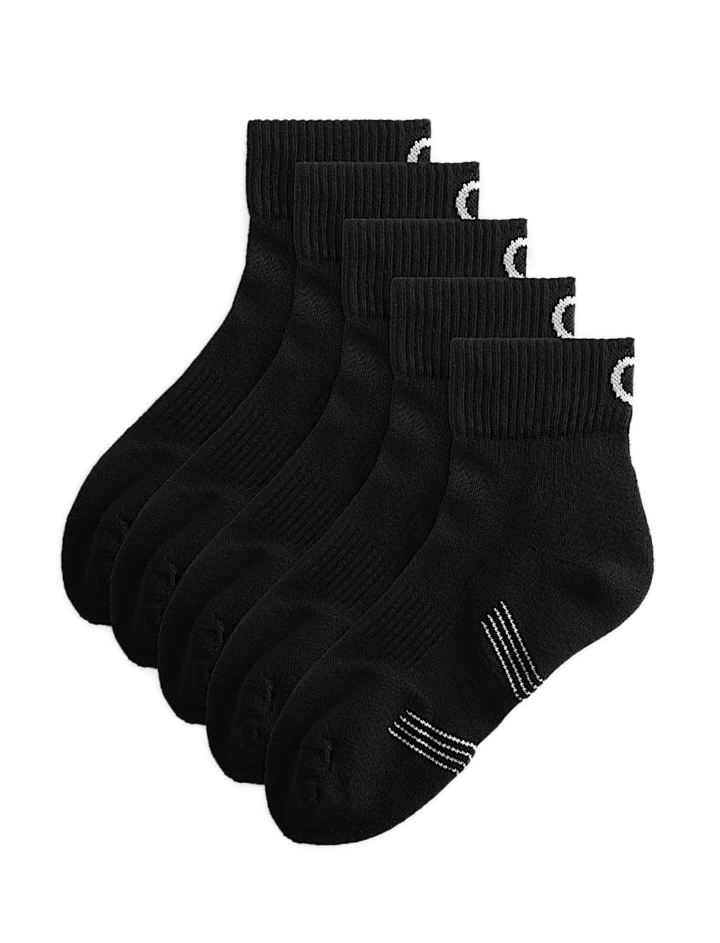 5 Pack Freshfeet Cushioned Cotton Rich Quarter Liner Sport Socks