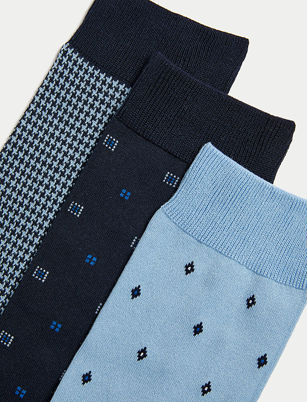 3pk Foulard Egyptian Cotton Rich Socks