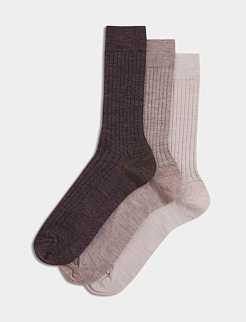 3 Pack Lambswool Smart Socks