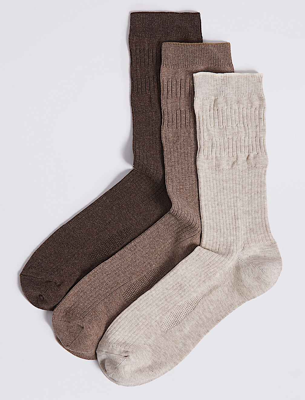 3 Pack Cool & Freshfeet&trade; Gentle Grip Socks