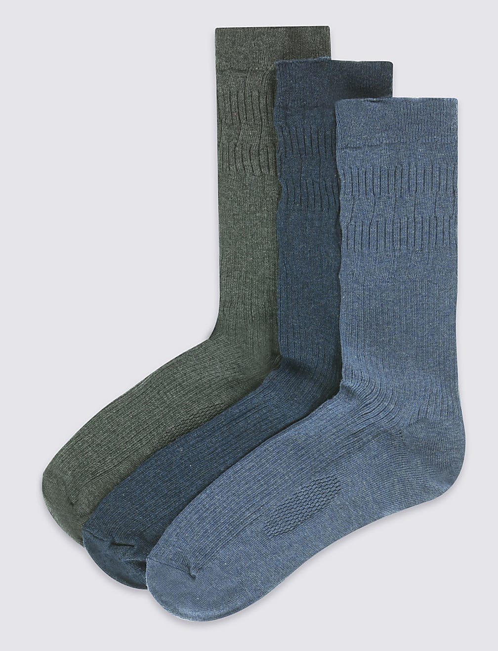 3 Pack Cool & Freshfeet&trade; Gentle Grip Socks