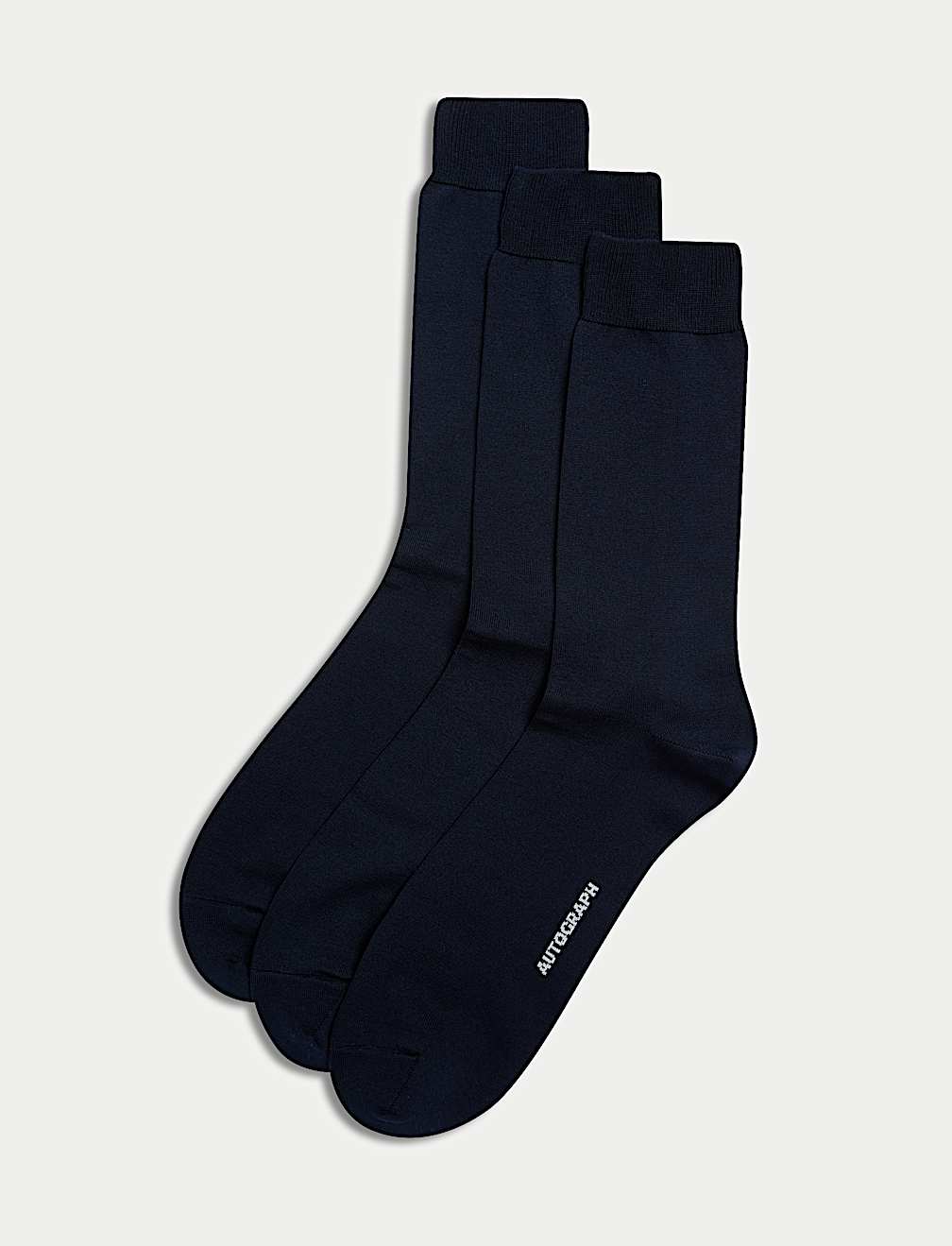 3pk Egyptian Cotton Rich Socks
