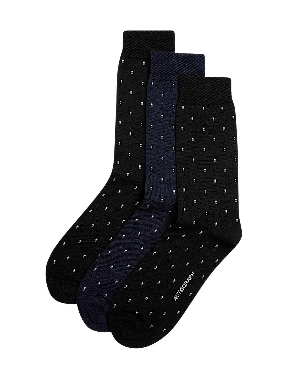 3pk Merino Wool Blend Design Socks