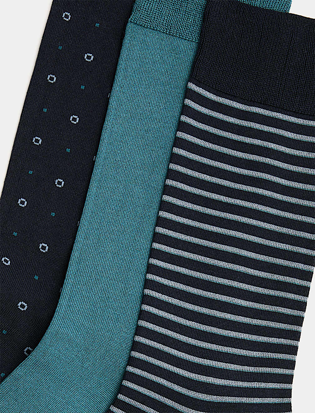 3 Pack Mercerised Cotton Rich Socks