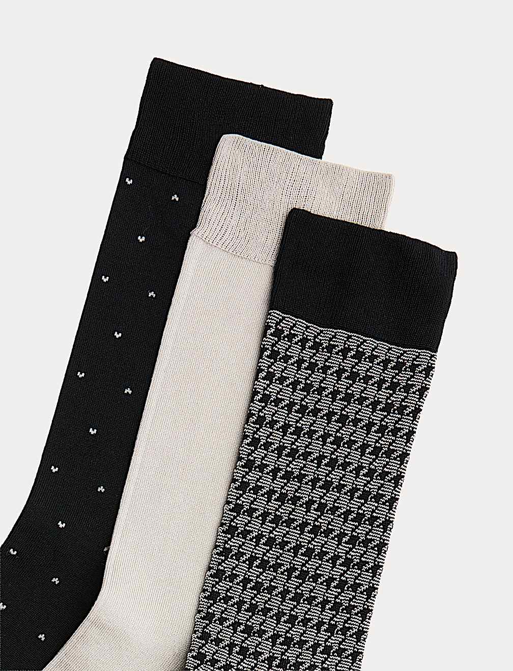 3 Pack Mercerised Cotton Rich Socks