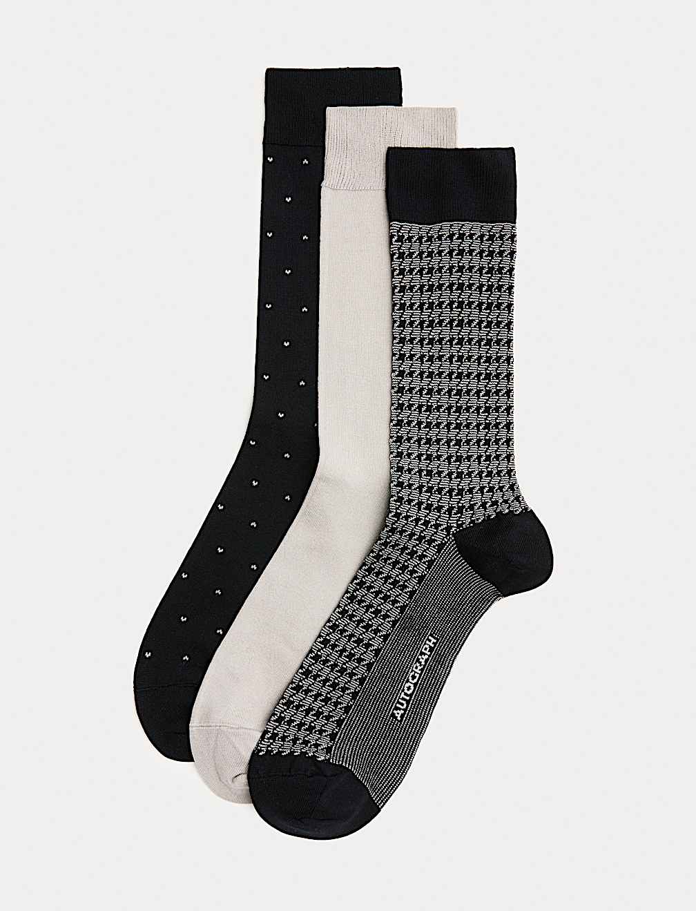 3 Pack Mercerised Cotton Rich Socks