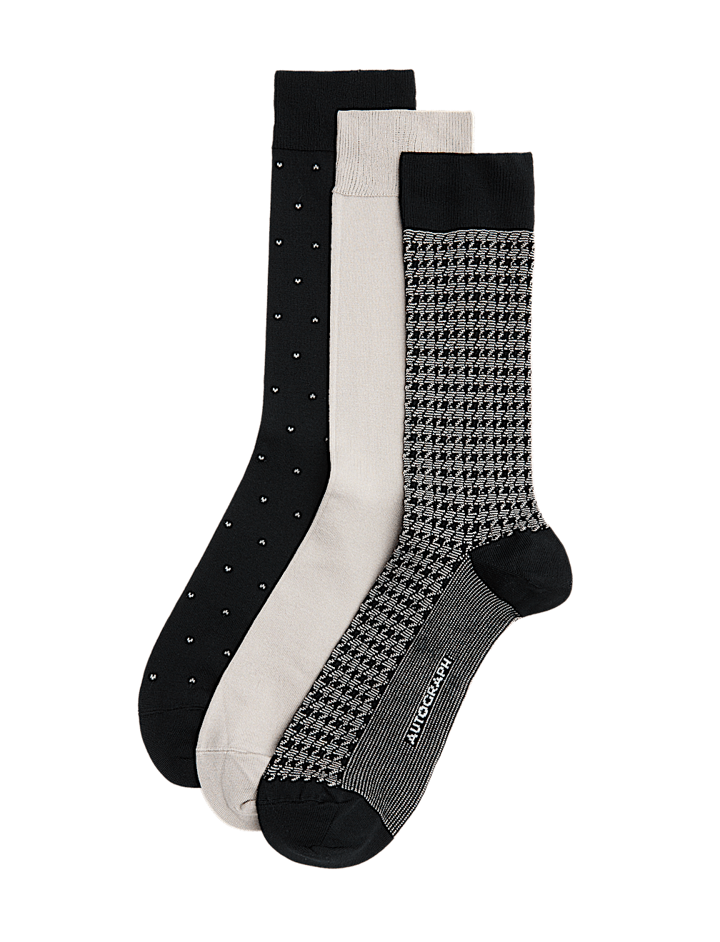 3 Pack Mercerised Cotton Rich Socks