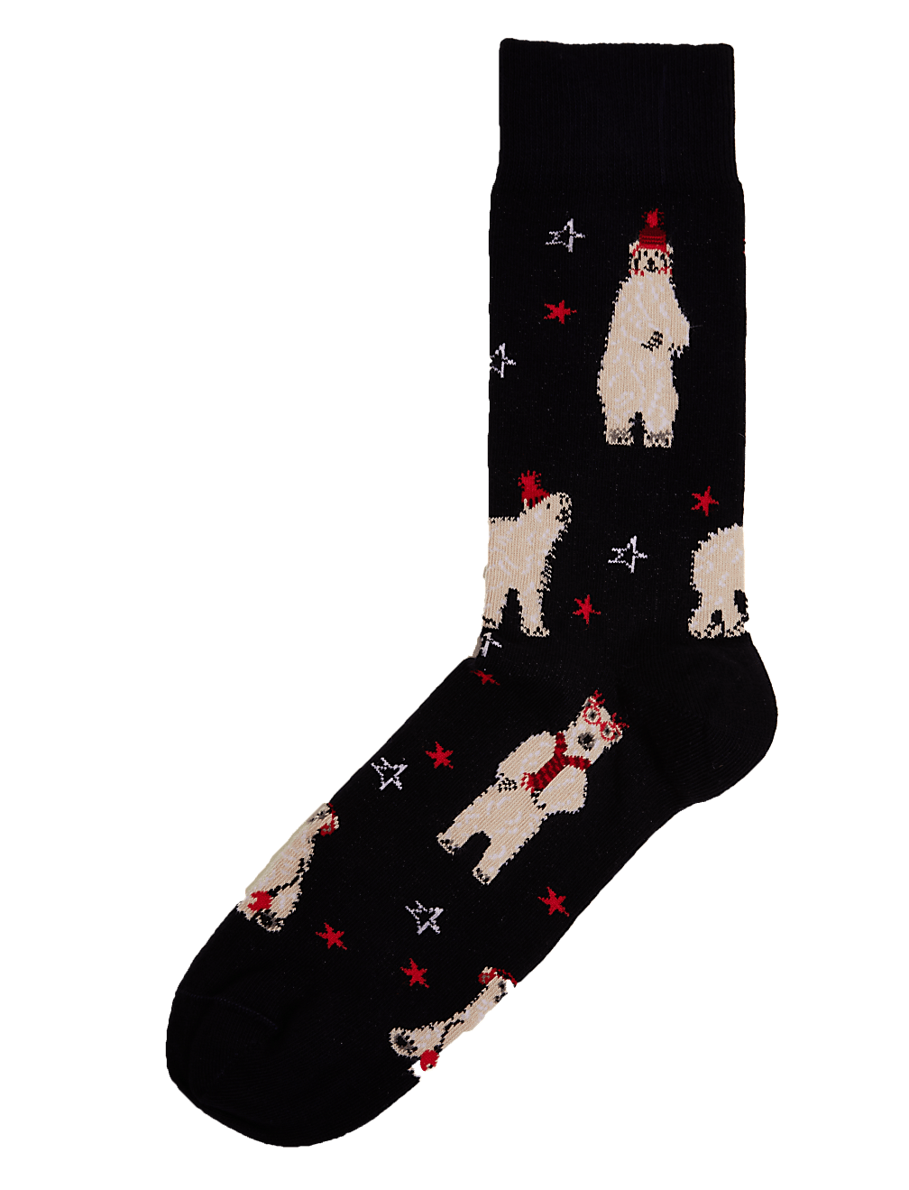 Cotton Polar Bear Christmas Socks