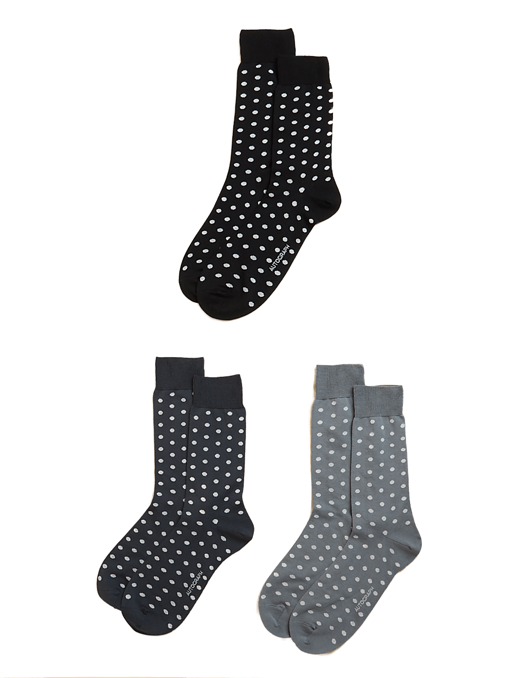 3pk Polka Dot Cotton Blend Socks