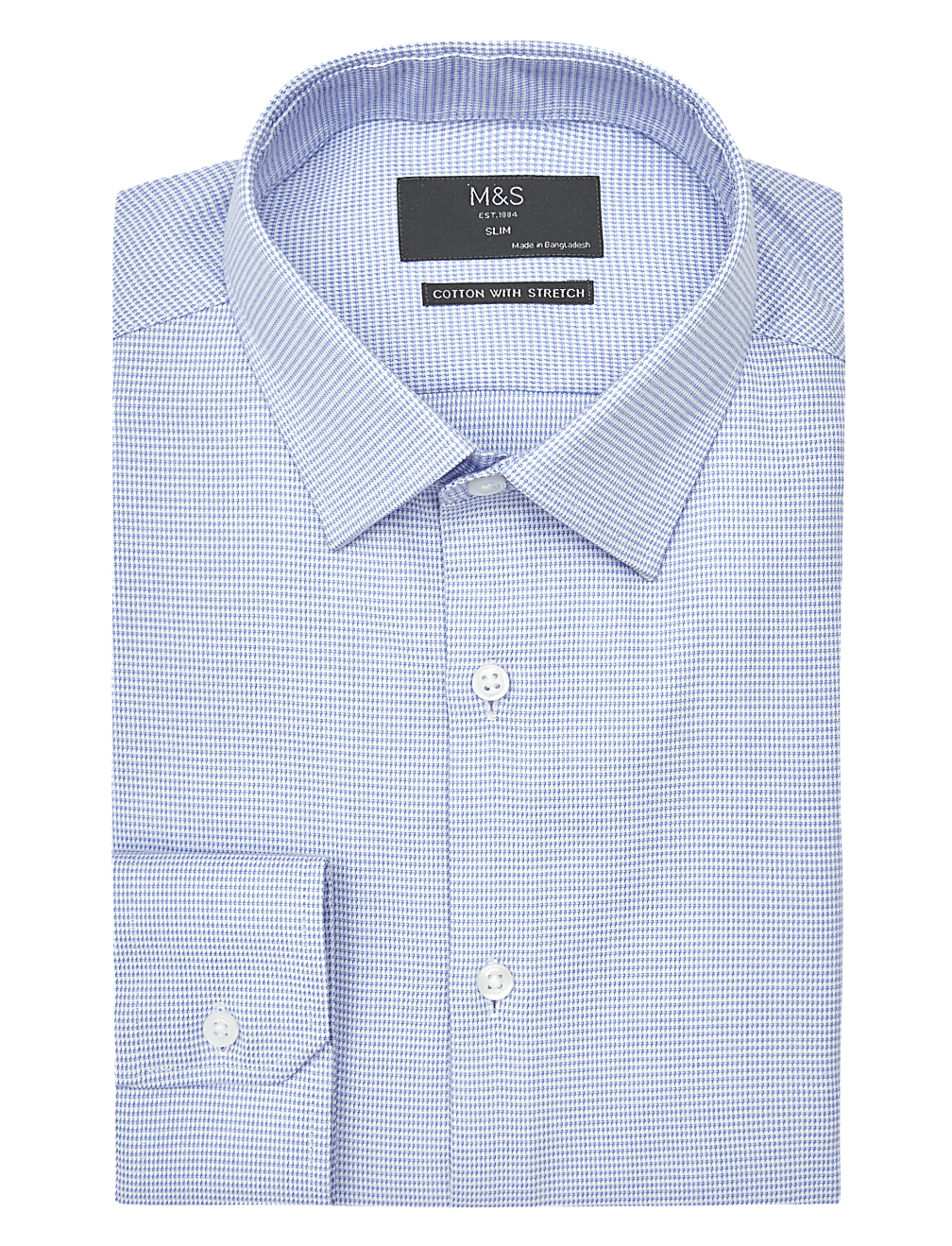 Slim Fit Cotton Textured Shirt