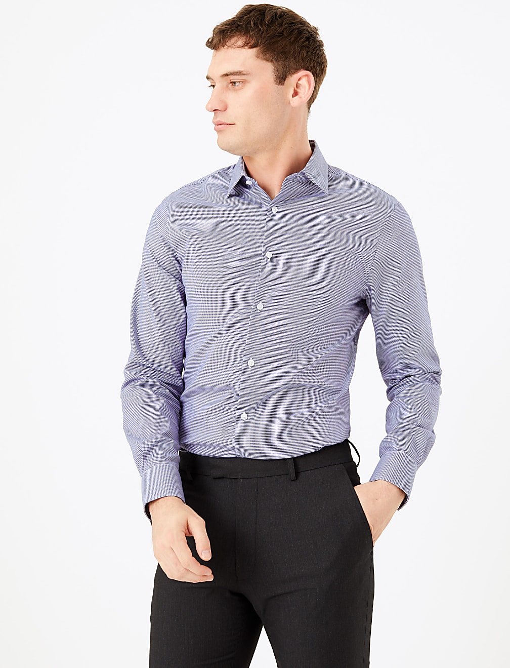 Skinny Fit Shirt with Stretch
