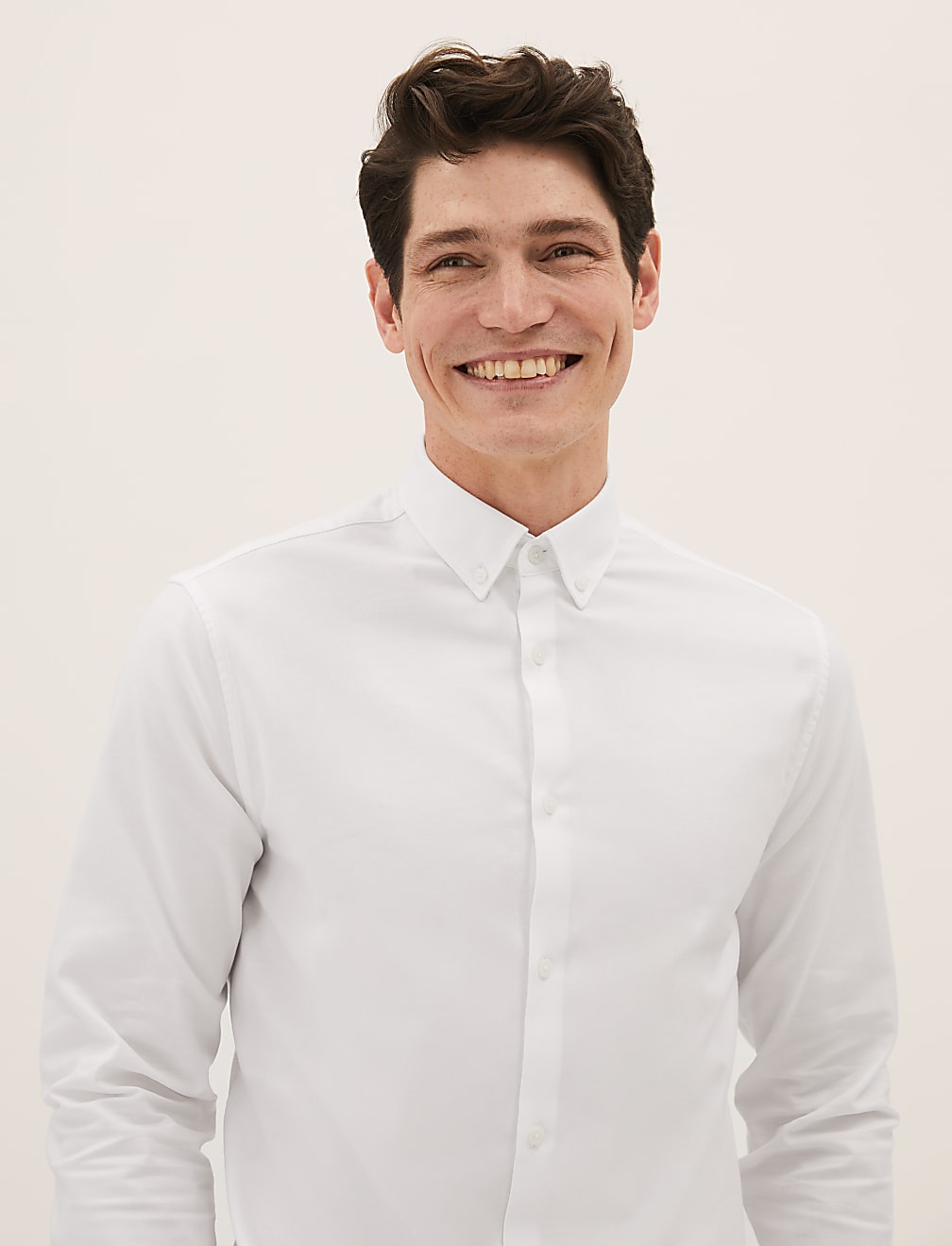Slim Fit Cotton Rich Textured Shirt