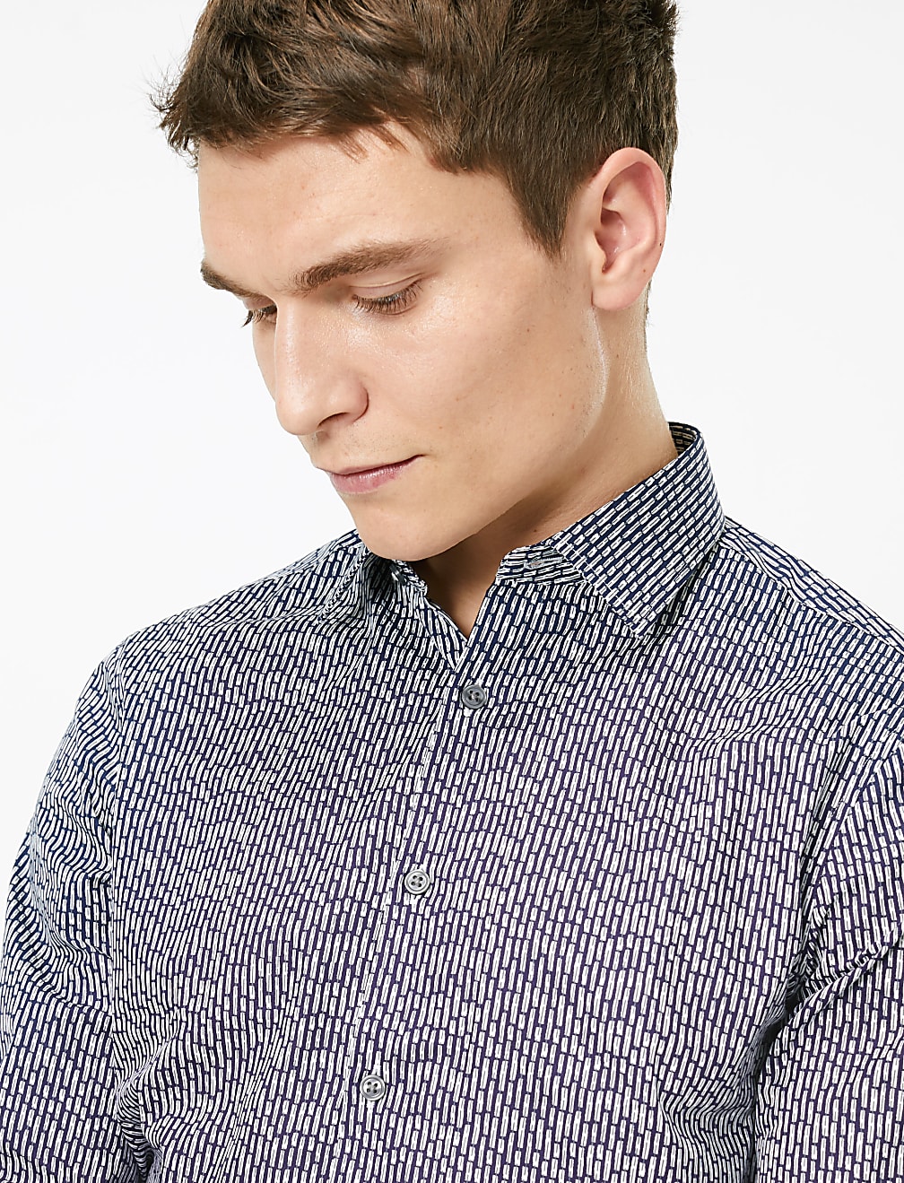 Slim Fit Printed Easy Iron Shirt