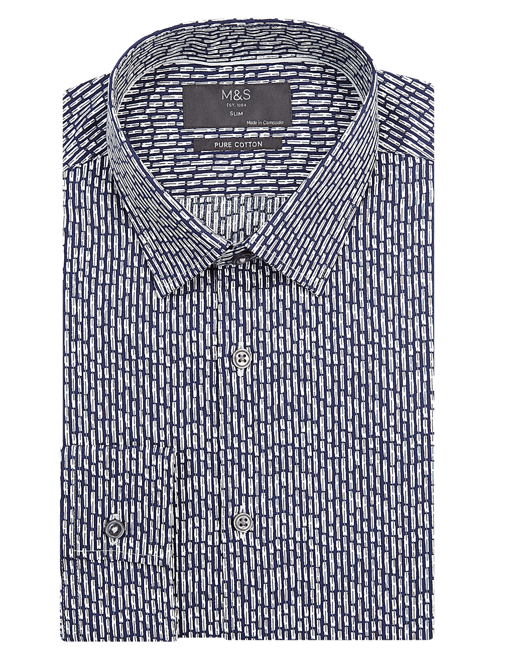 Slim Fit Printed Easy Iron Shirt