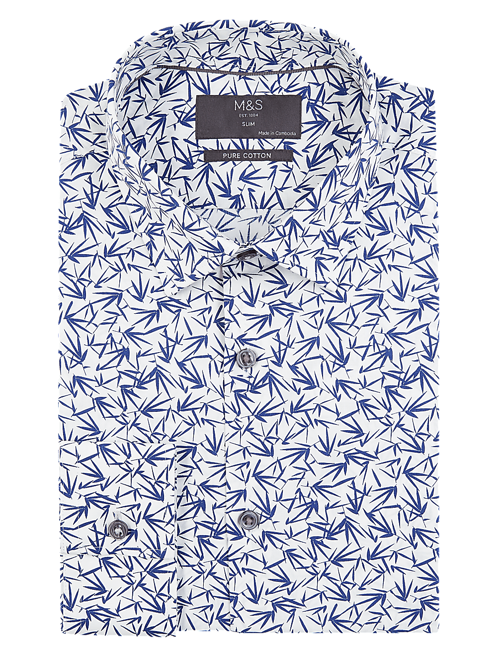 Slim Fit Bamboo Print Shirt