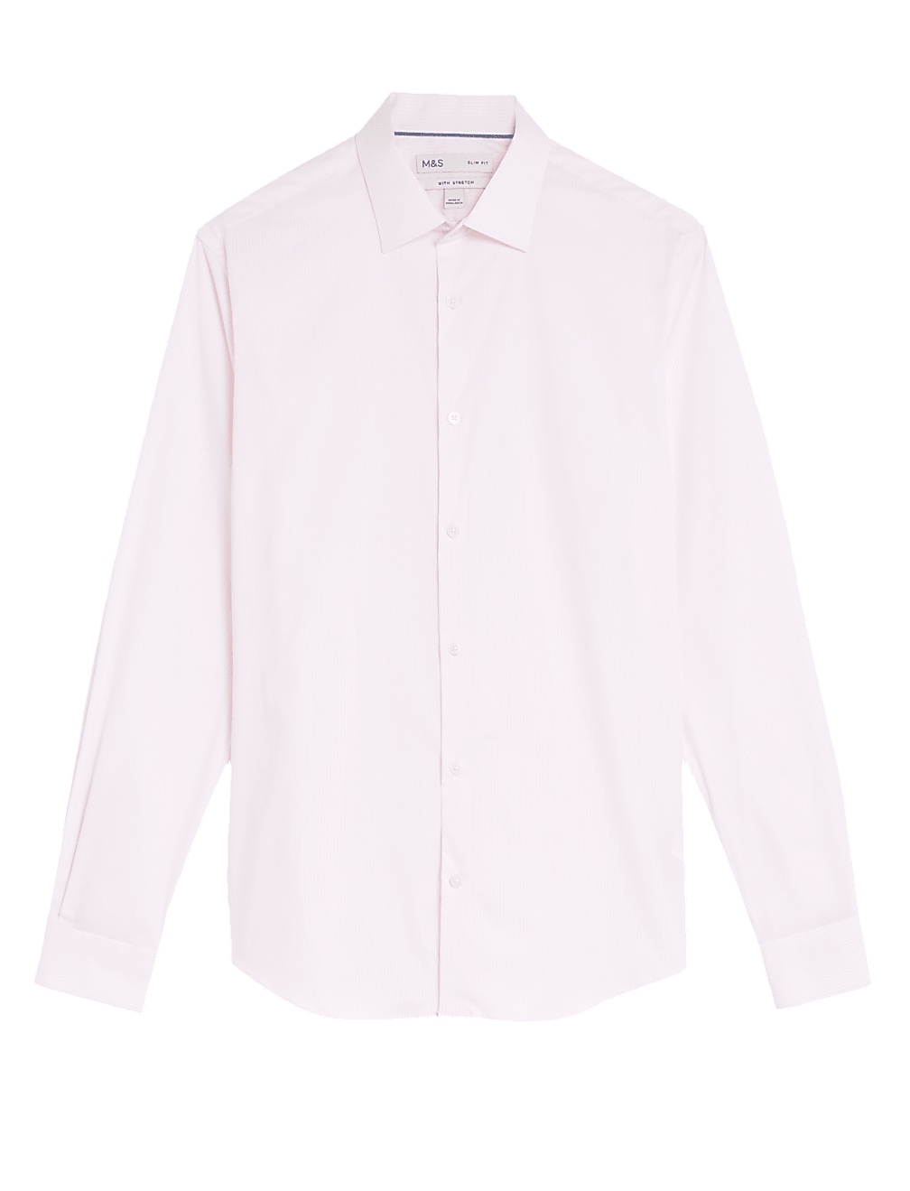 Slim Fit Cotton Rich Stretch Striped Shirt