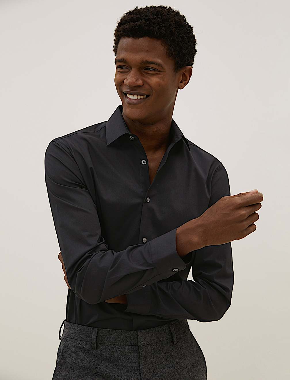 Slim Fit Cotton Rich Stretch Shirt