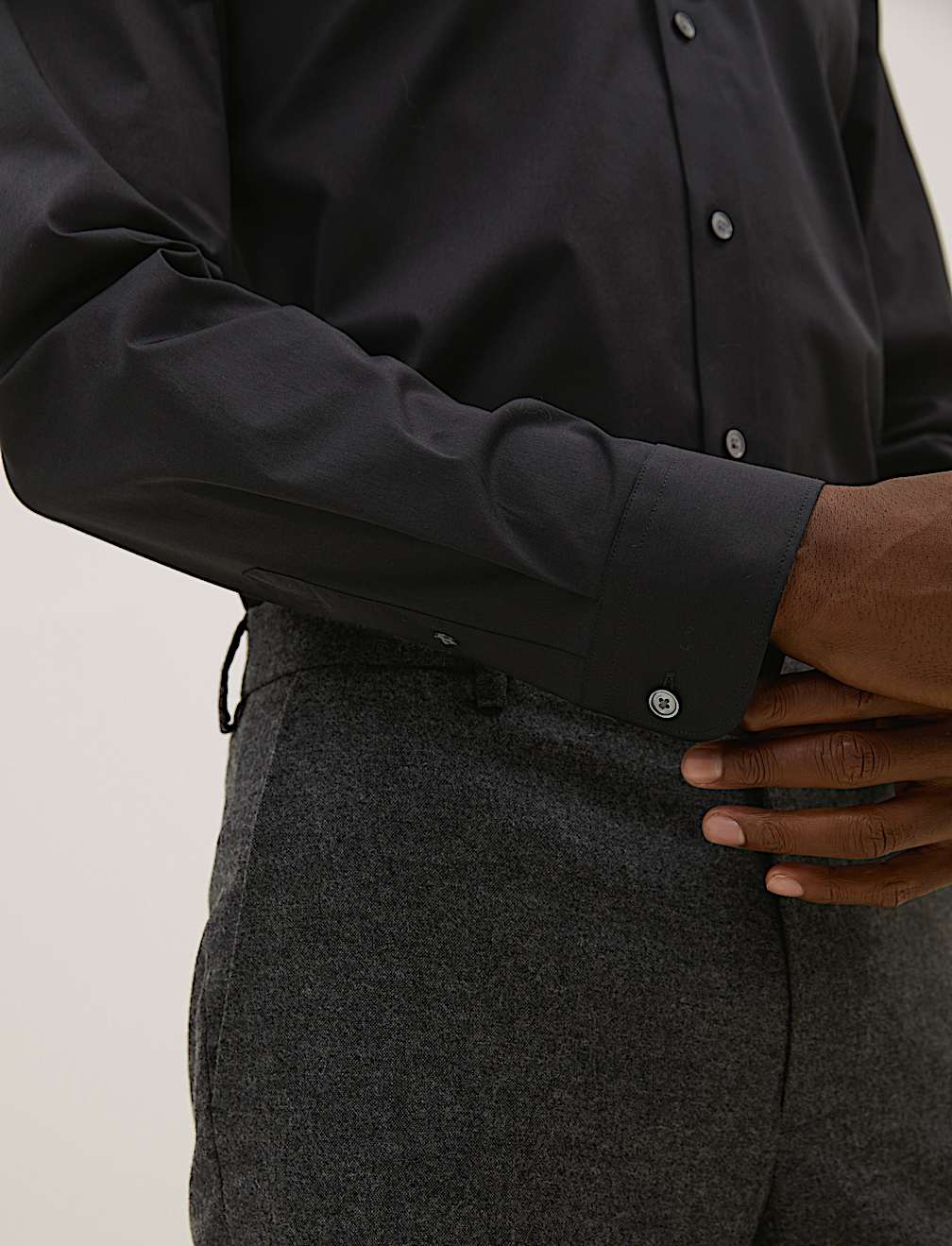 Slim Fit Cotton Rich Stretch Shirt