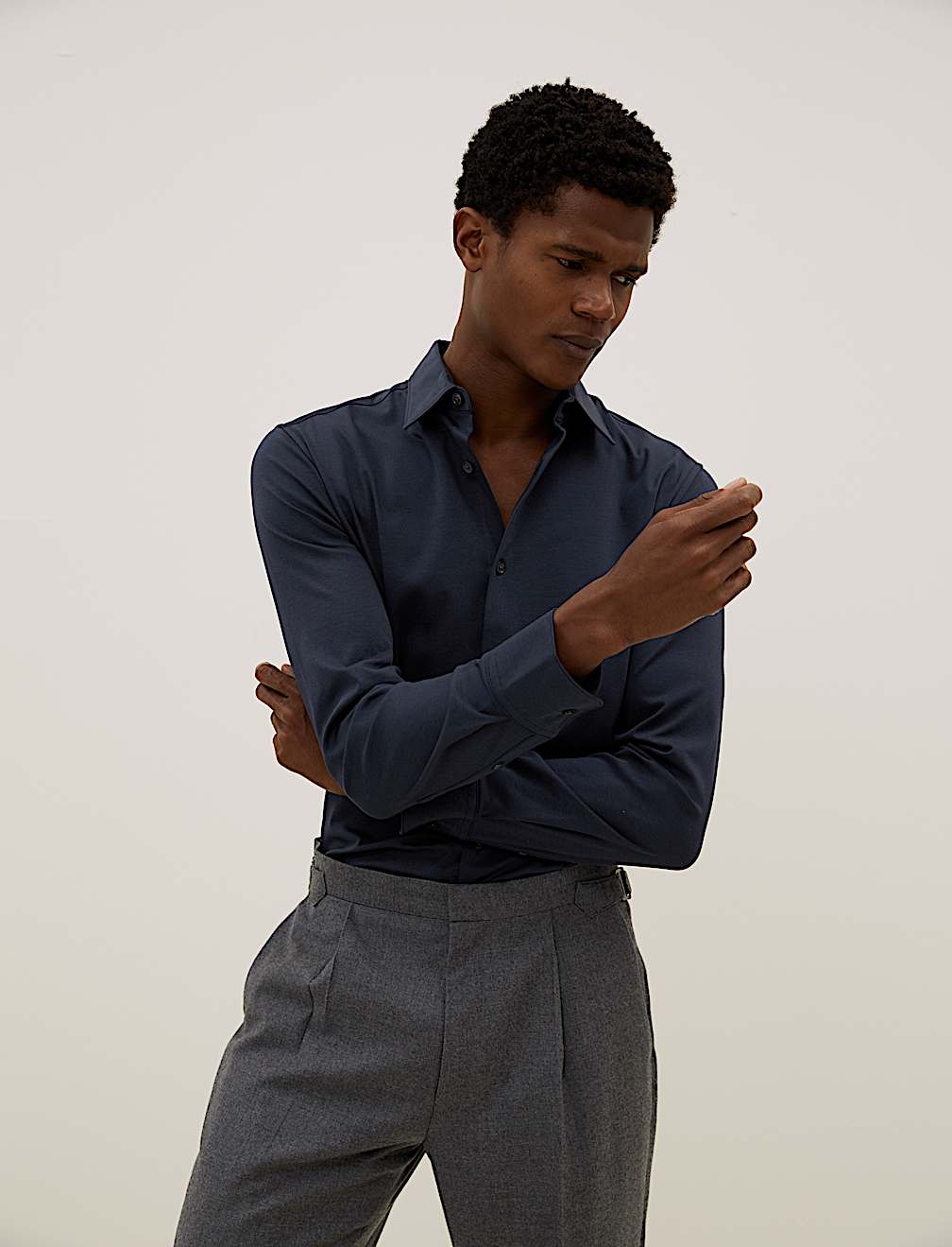 Slim Fit Jersey Cotton Shirt