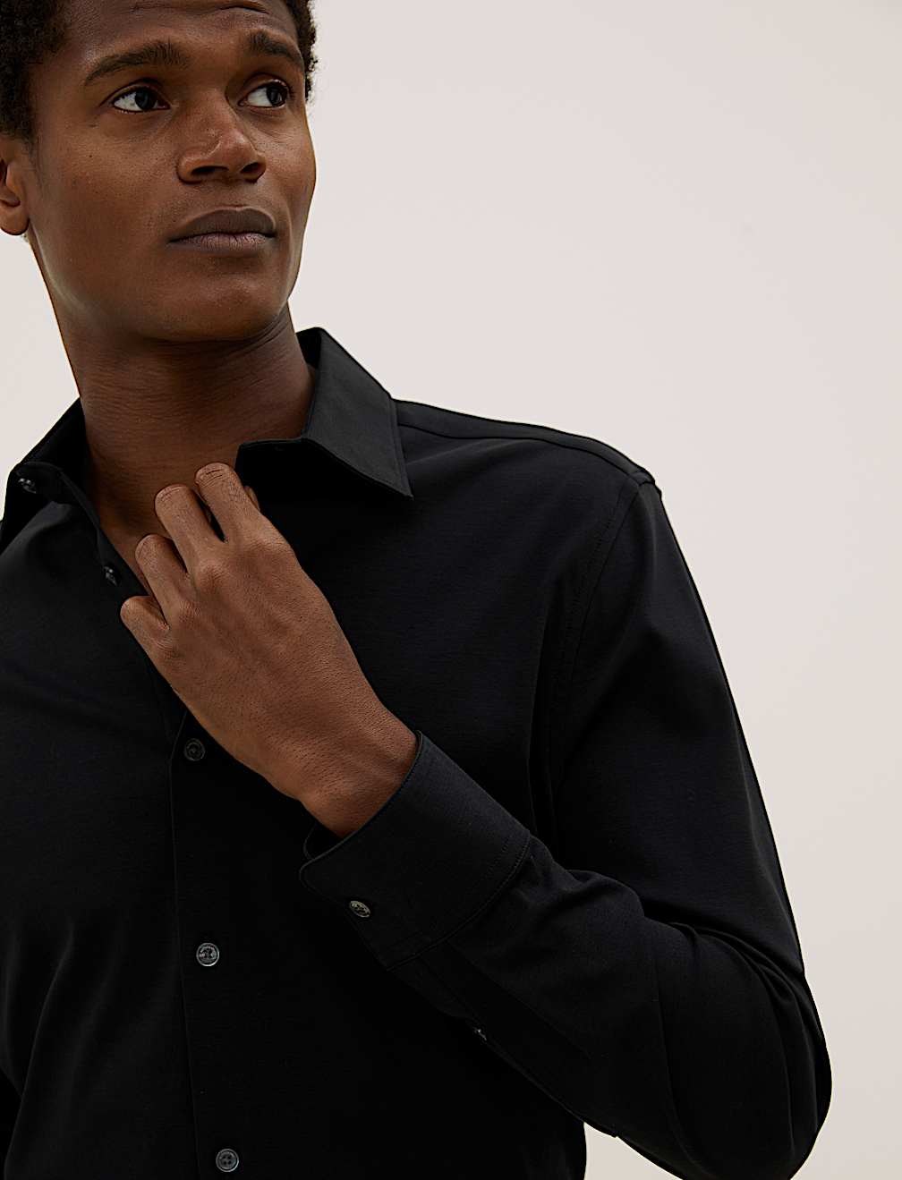 Slim Fit Jersey Cotton Shirt