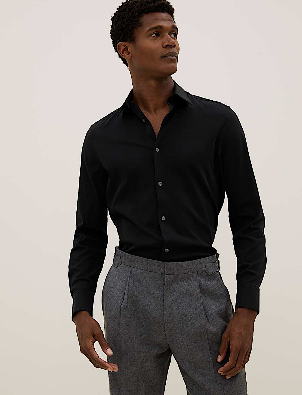 Slim Fit Jersey Cotton Shirt