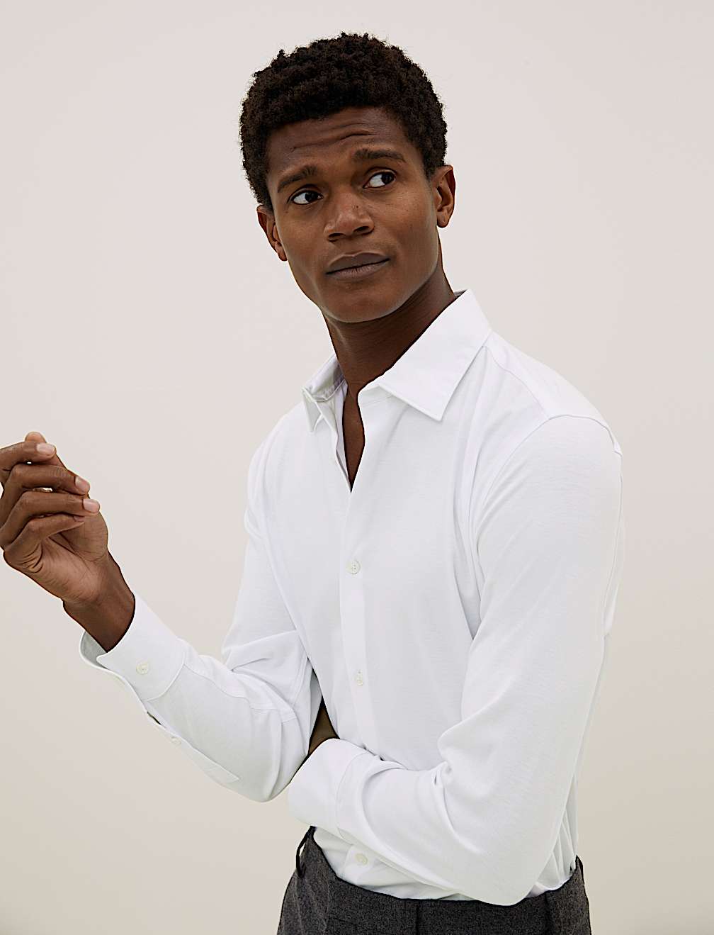 Slim Fit Jersey Cotton Shirt