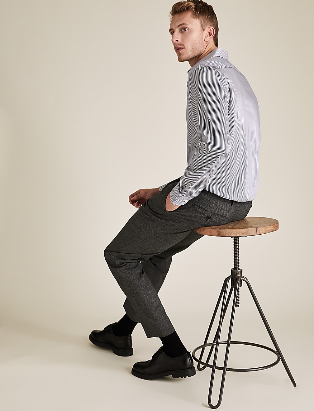 Tailored Fit Striped Stretch Shirt