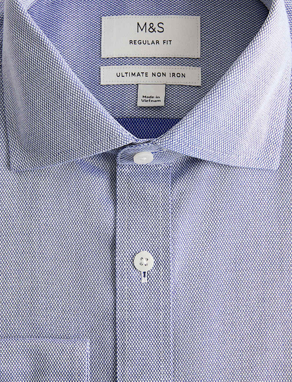 Regular Fit Ultimate Non Iron Cotton Textured Shirt