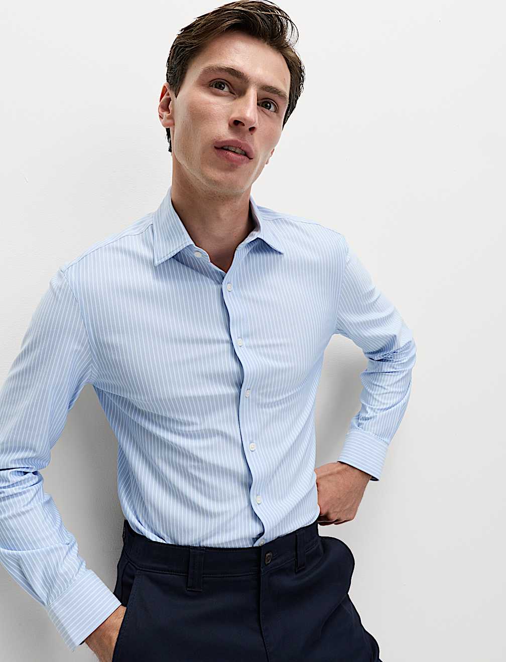 The Ultimate Regular Fit Non Iron Jersey Striped Shirt