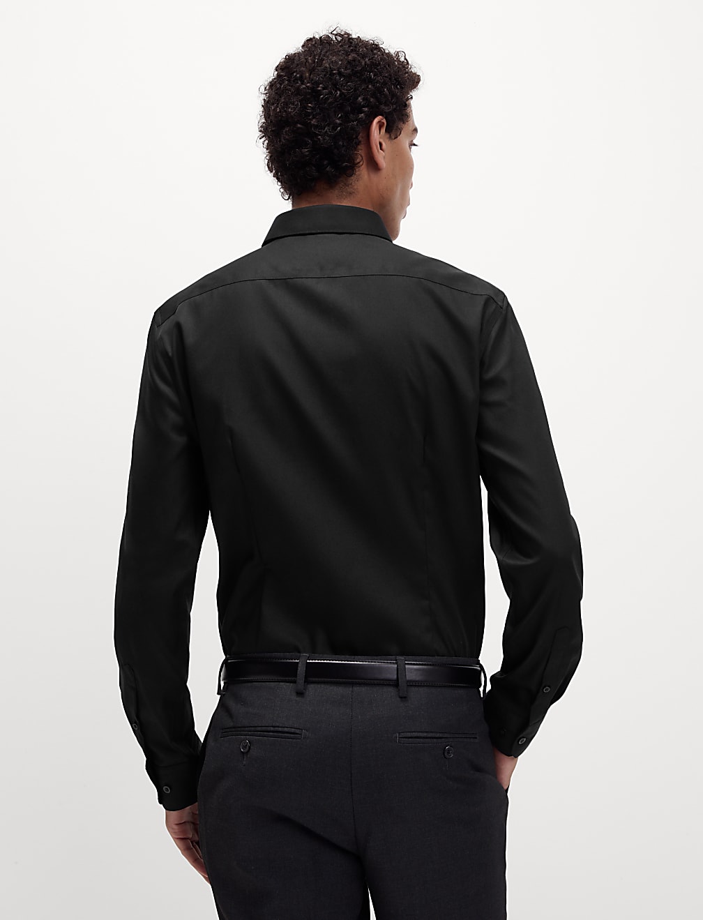 Slim Fit Non Iron Pure Cotton Twill Shirt