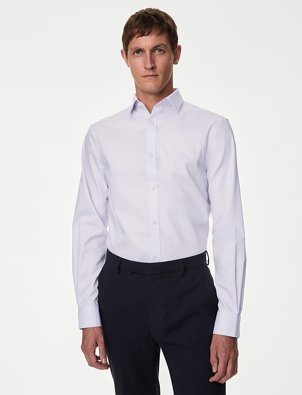 Regular Fit Non Iron Pure Cotton Twill Shirt