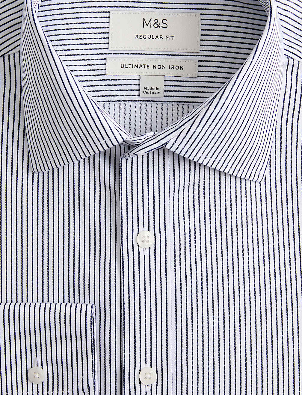 Regular Fit Ultimate Non Iron Cotton Striped Shirt