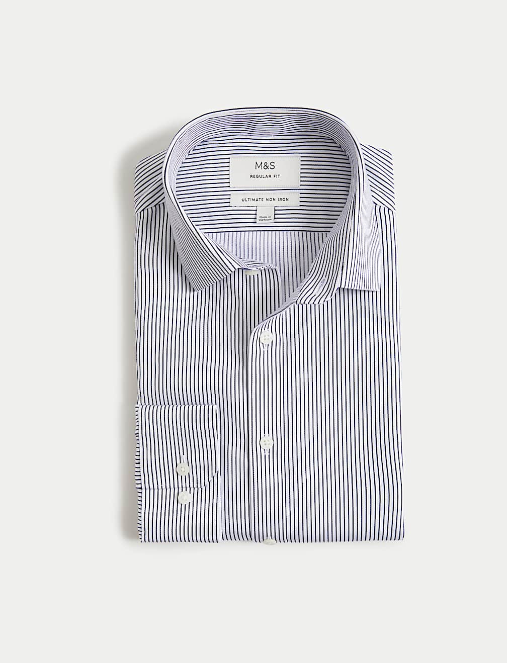 Regular Fit Ultimate Non Iron Cotton Striped Shirt