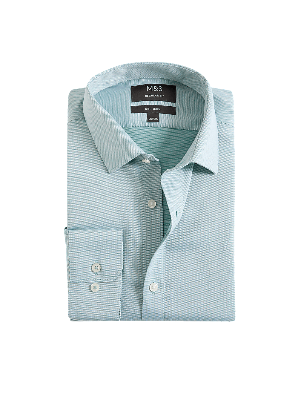 Regular Fit Non Iron Pure Cotton Textured Shirt